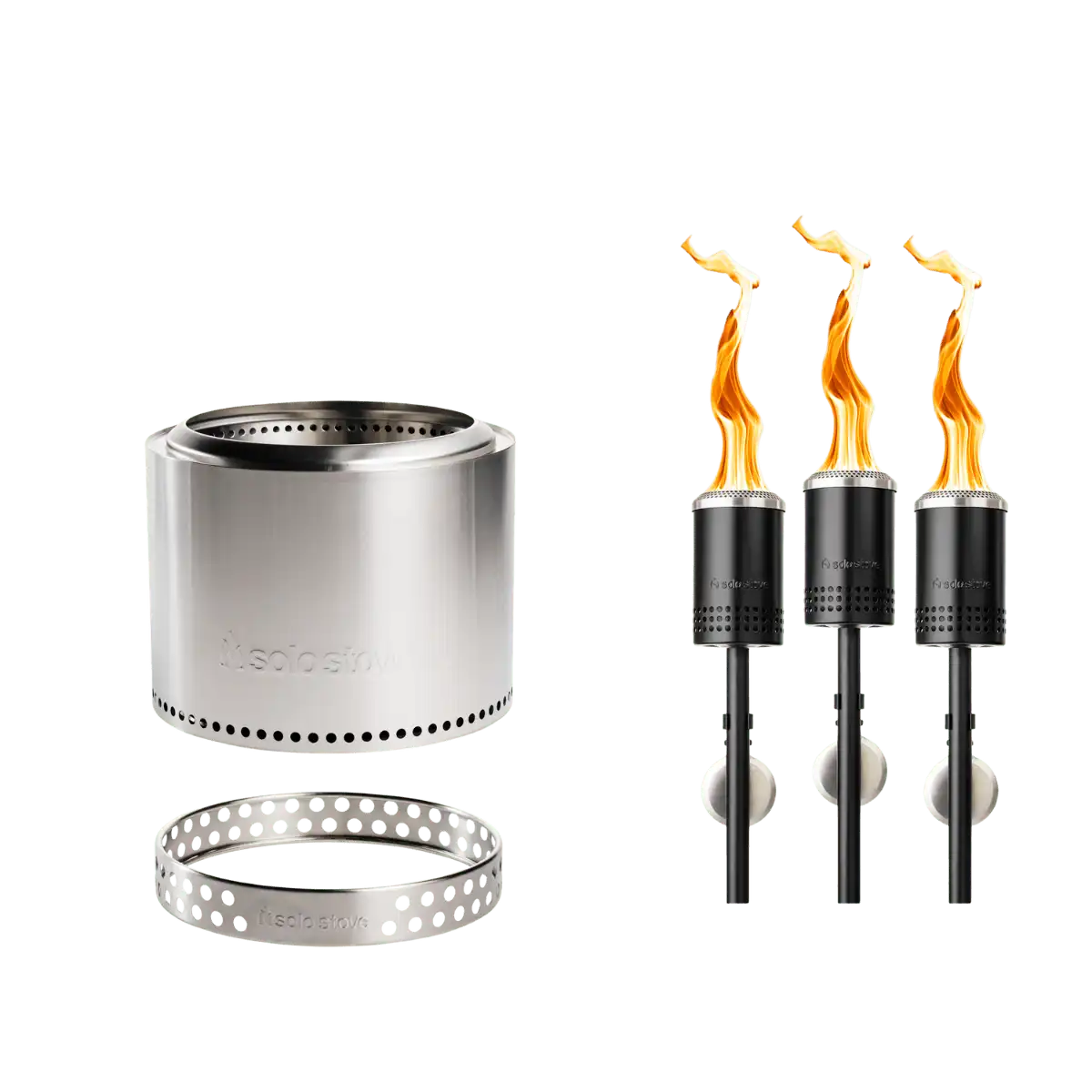 Bonfire 19.5" Fire Pit + Torches Bundle