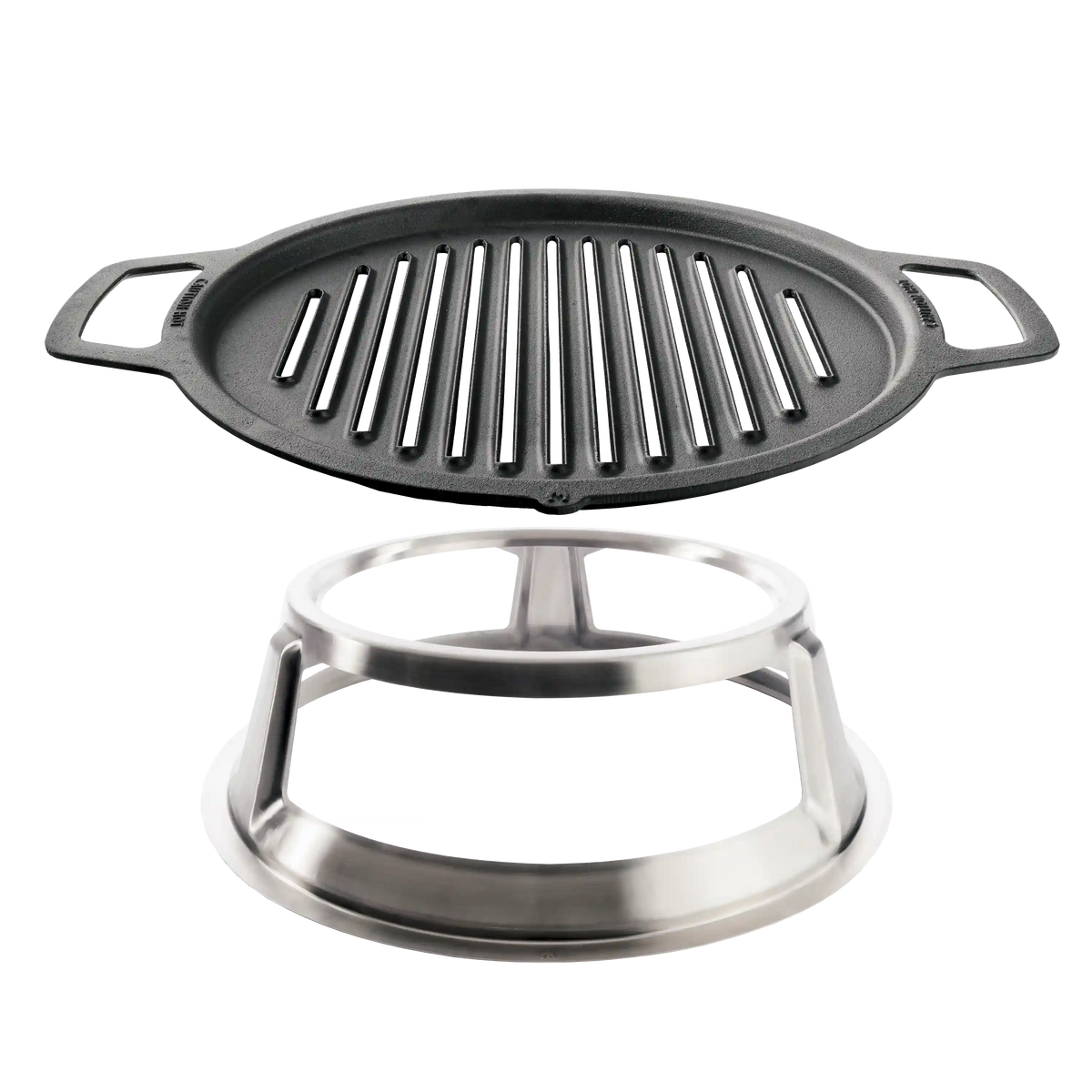 27" Fire Pit Cast Iron Grill Top + Hub