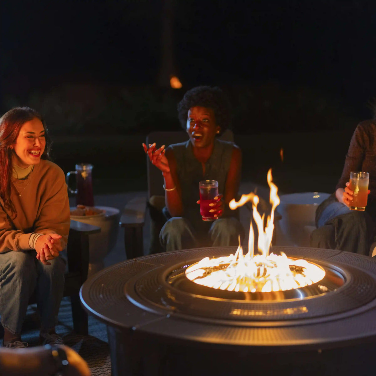 Infinity Flame Propane Fire Pit - Charcoal Steel Finish